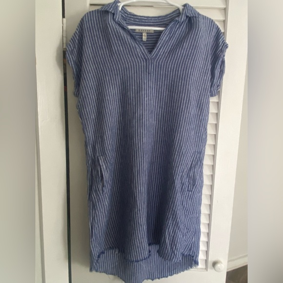 High-low Striped Dress with Pockets - Picture 2 of 4